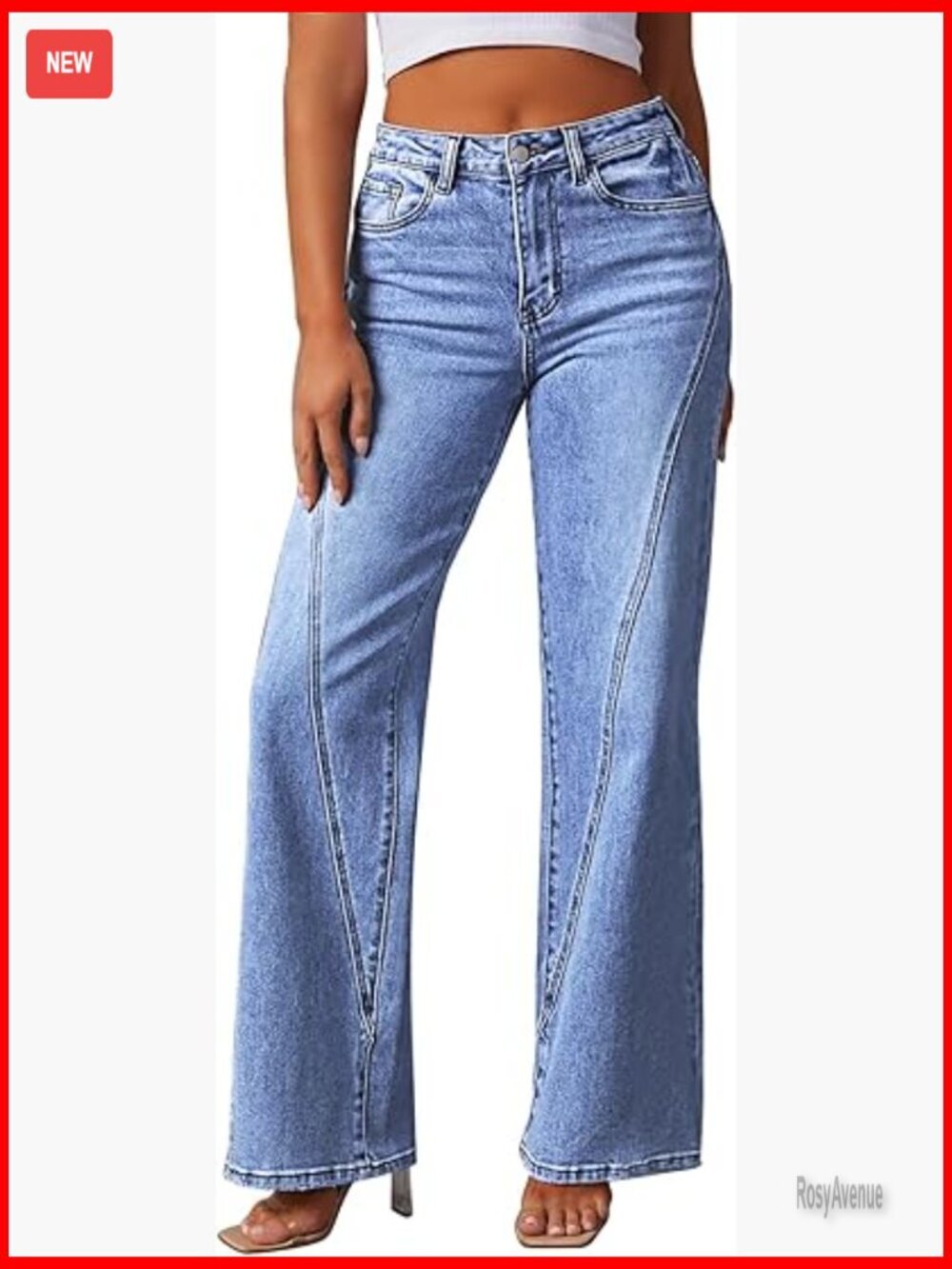 High Waisted Wide Leg Jeans Women 2025 Casual Loose Fit Denim Pants with Pockets